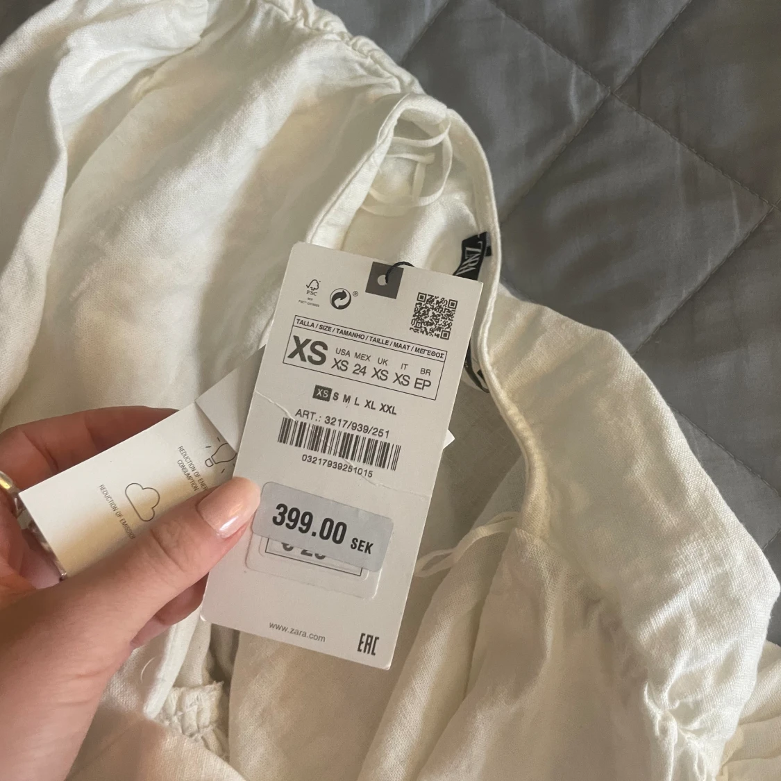 Så fin linne klänning - 92