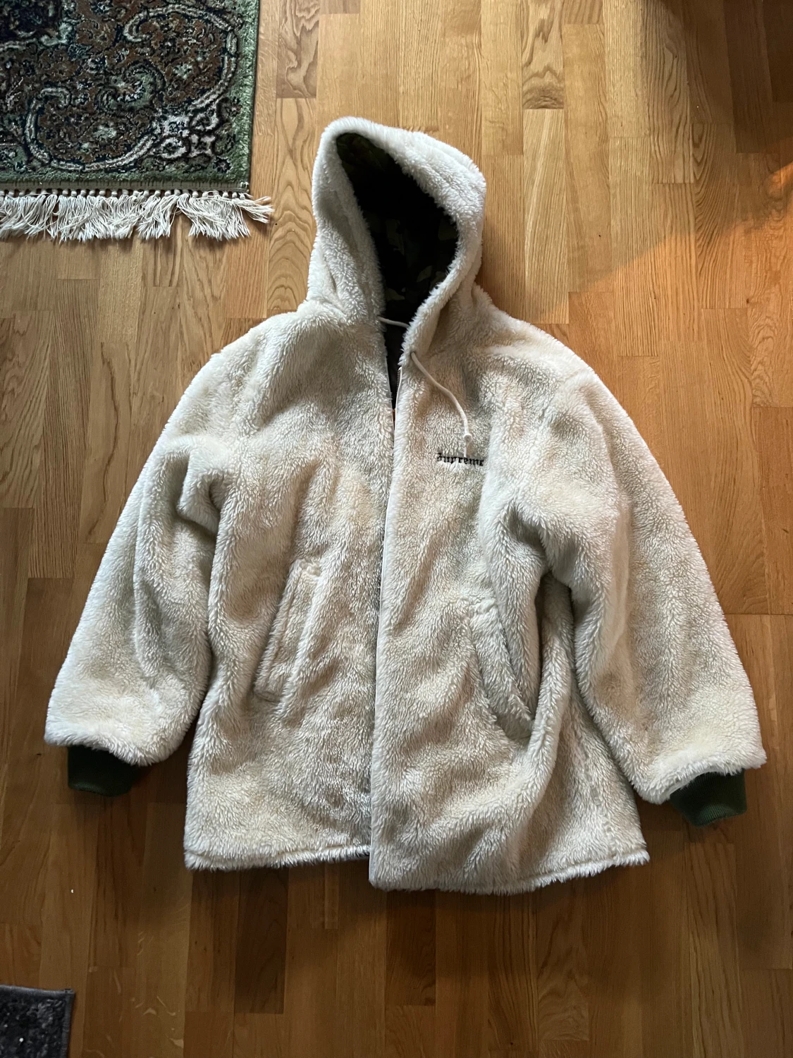 Supreme sherpa reversable work parka