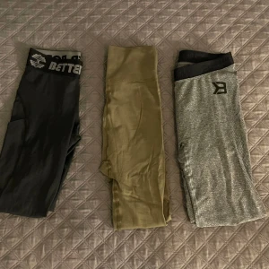 Gymkläder - Säljer några thights från betterbodies som inte används! Alla är i stl S. De längst till vänster är endast provade, de i mitten är använda men i bra skick, samma med de till höger😇