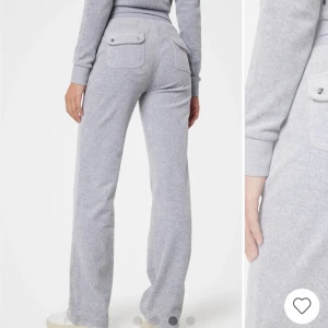 Gråa juicy byxor - Säljer mina gråa juicy byxor, den ända defekten är att en stenarna på banden är borta🫶🏻