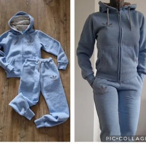 Adidas  - Superfin adidasdress, blå o grå, otroligt bekväm Size s båda delarna 