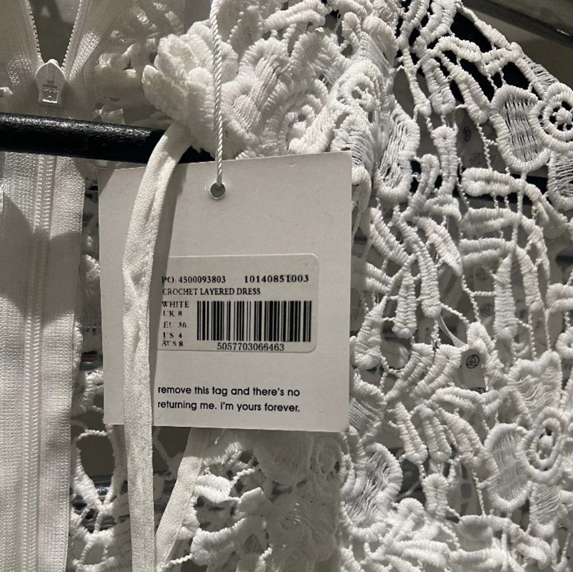 Vit virkad klänning - 91