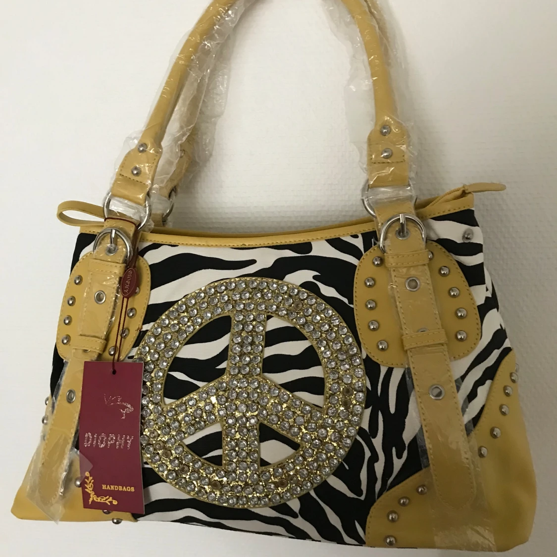 Handväska med Glittrande Tecku
