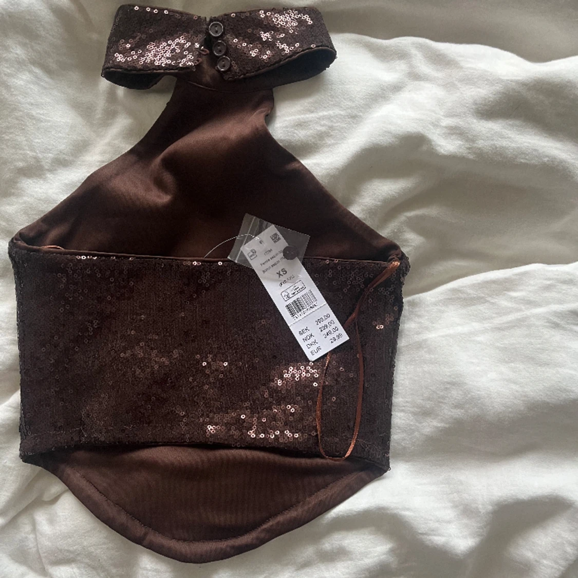 glittrig brun topp  - 90