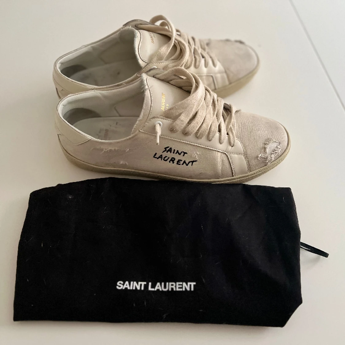 Saint Laurent disstressed sneakers