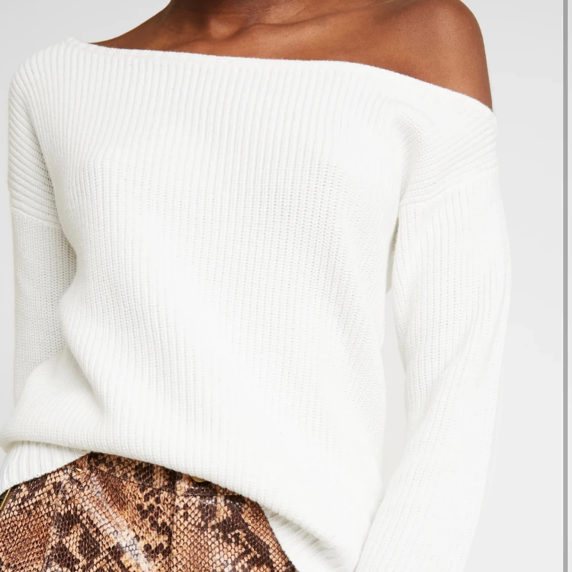 Vit off shoulder tröja - 90