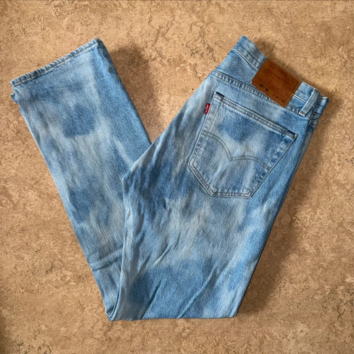 Levis 501 Bleached Blåa Jeans