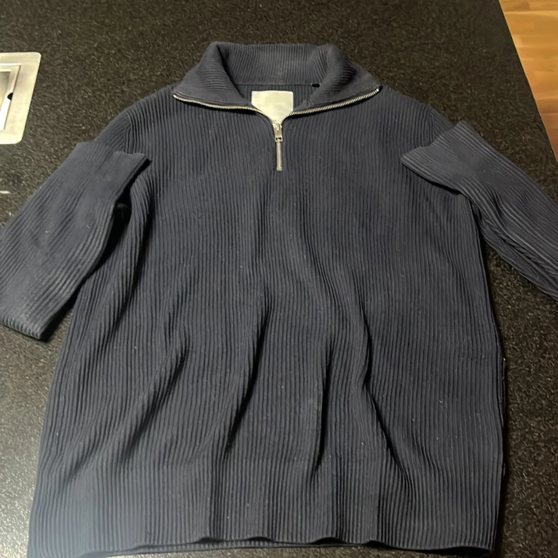 Stickad half zip - 90