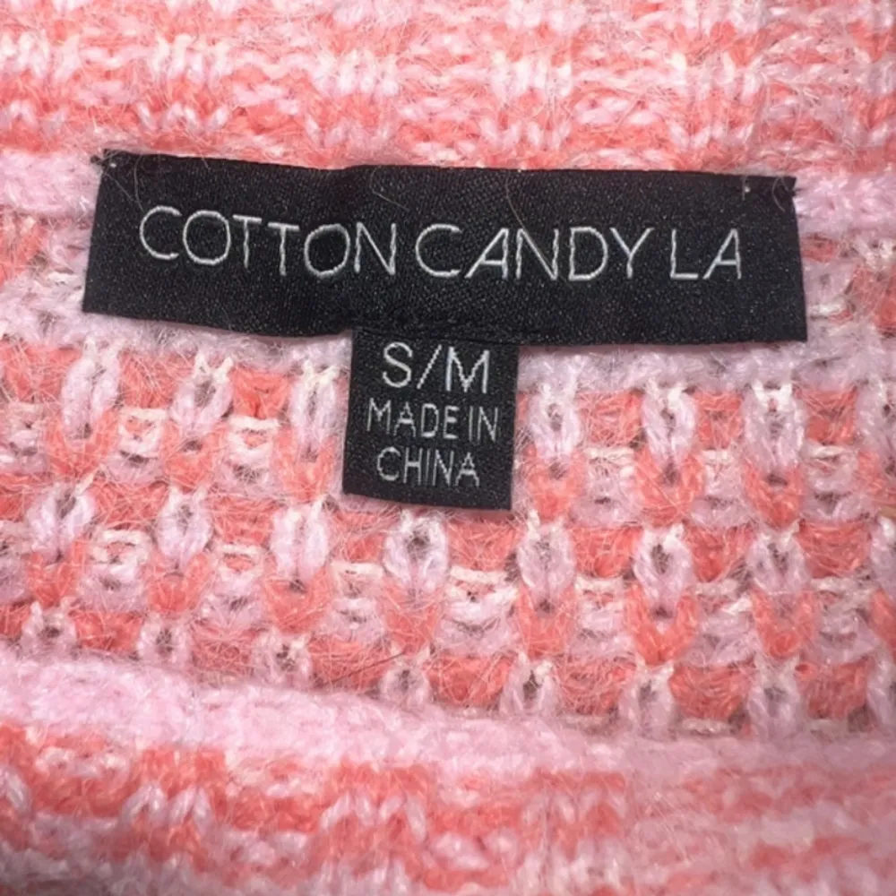 Cotton candy LA rosa stickad tröja . Stickat.