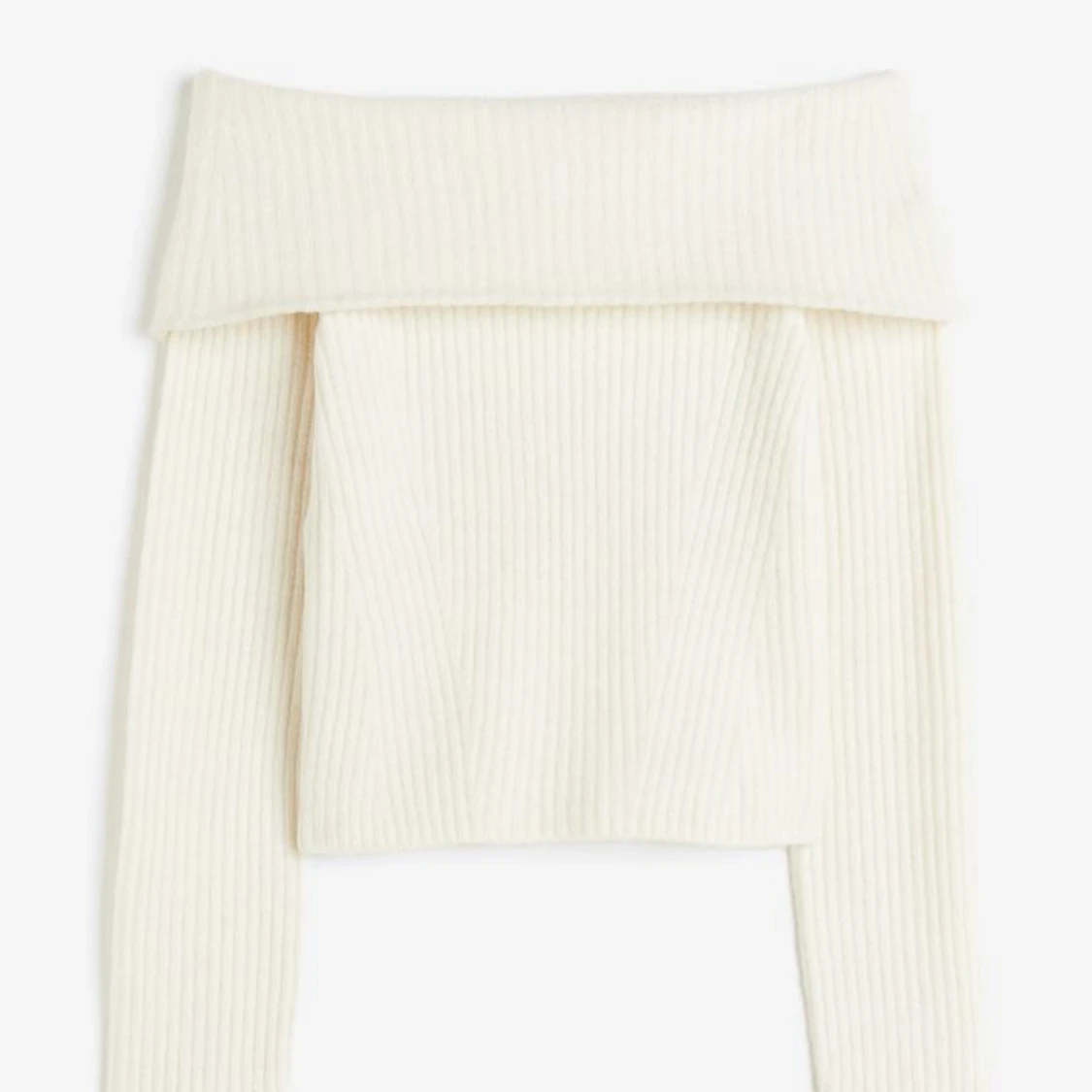 Offshoulder stickad tröja 