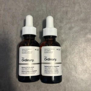 Retinol  - 2 st retinol OÖPPNADE, en med 0,5% och en med 1%, säljes tillsammans  The ordinary