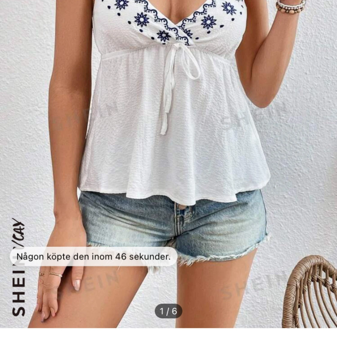 Vit top  från shein