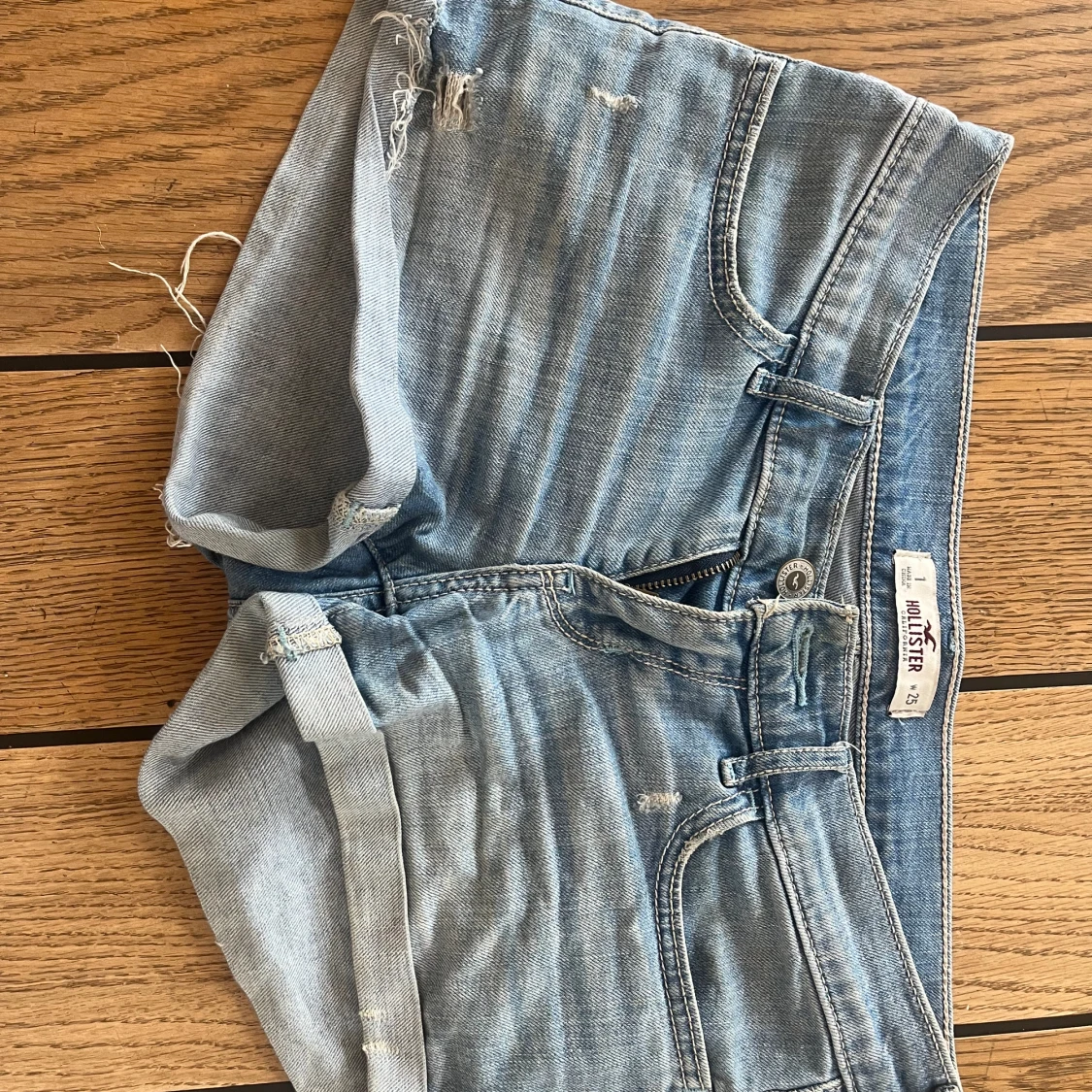 Lågmidjade jeansshorts 
