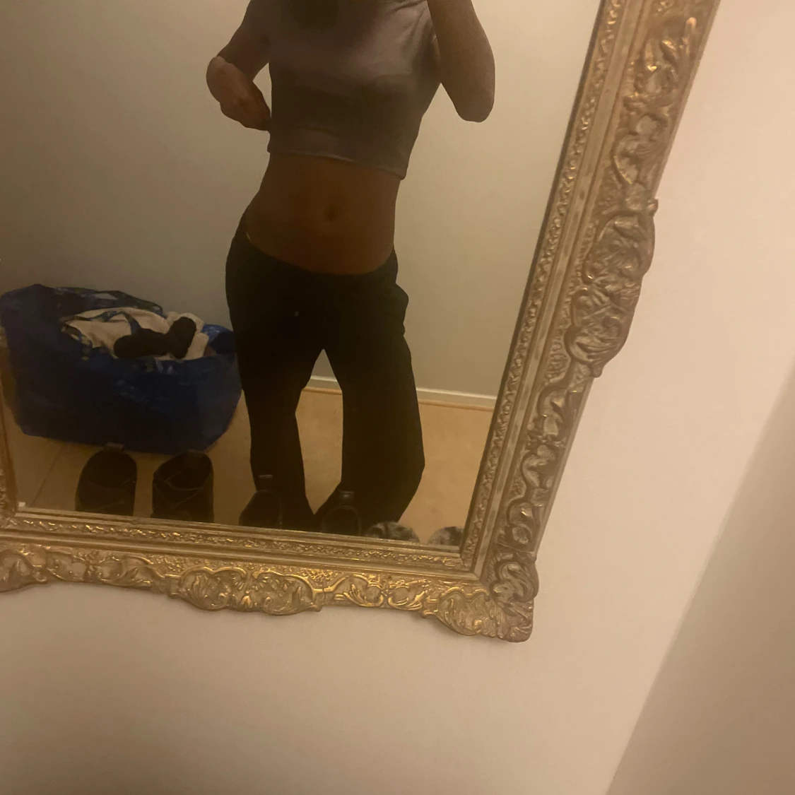 Lågmidjade mjukisbyxor - 90