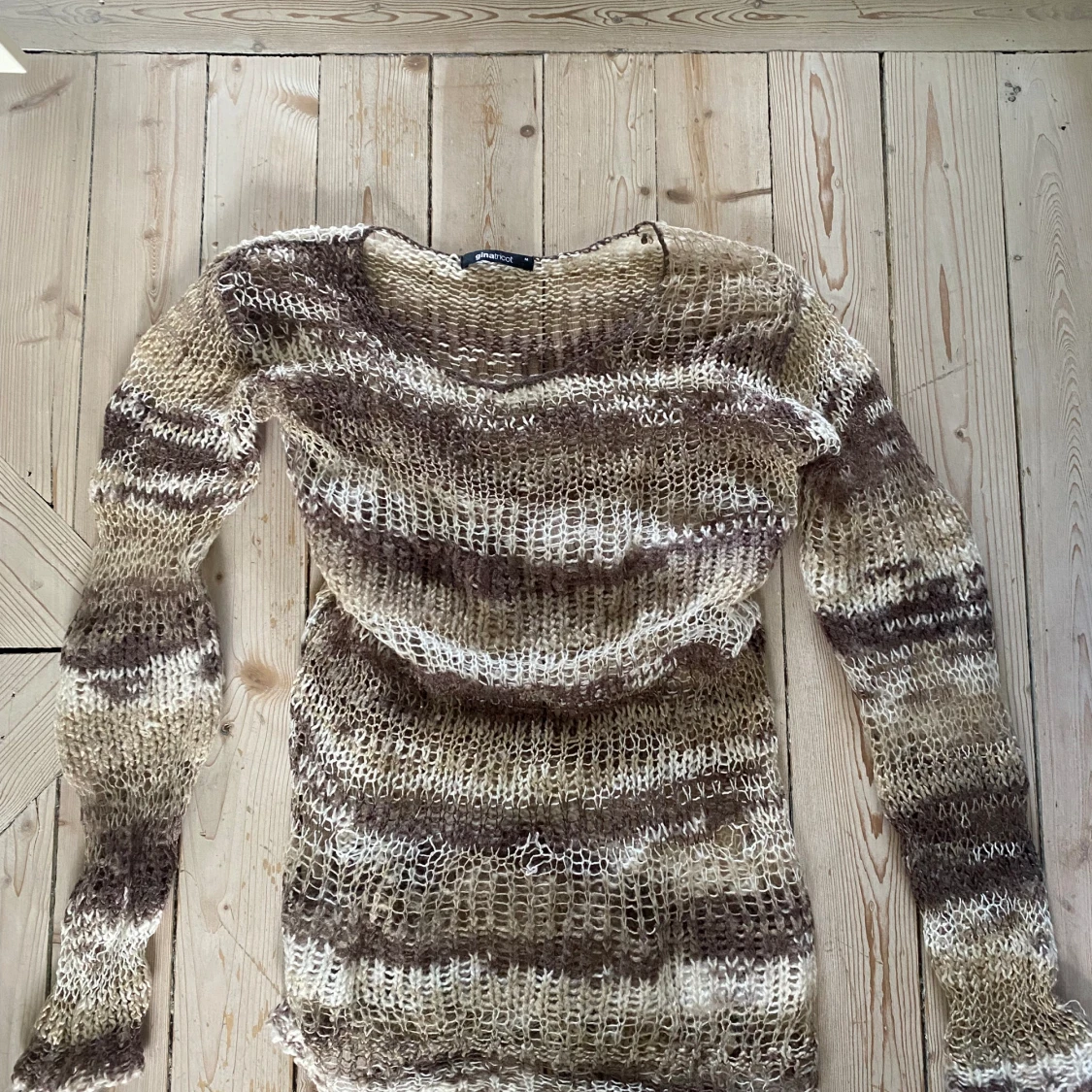 Stickad topp, genomskinlig 