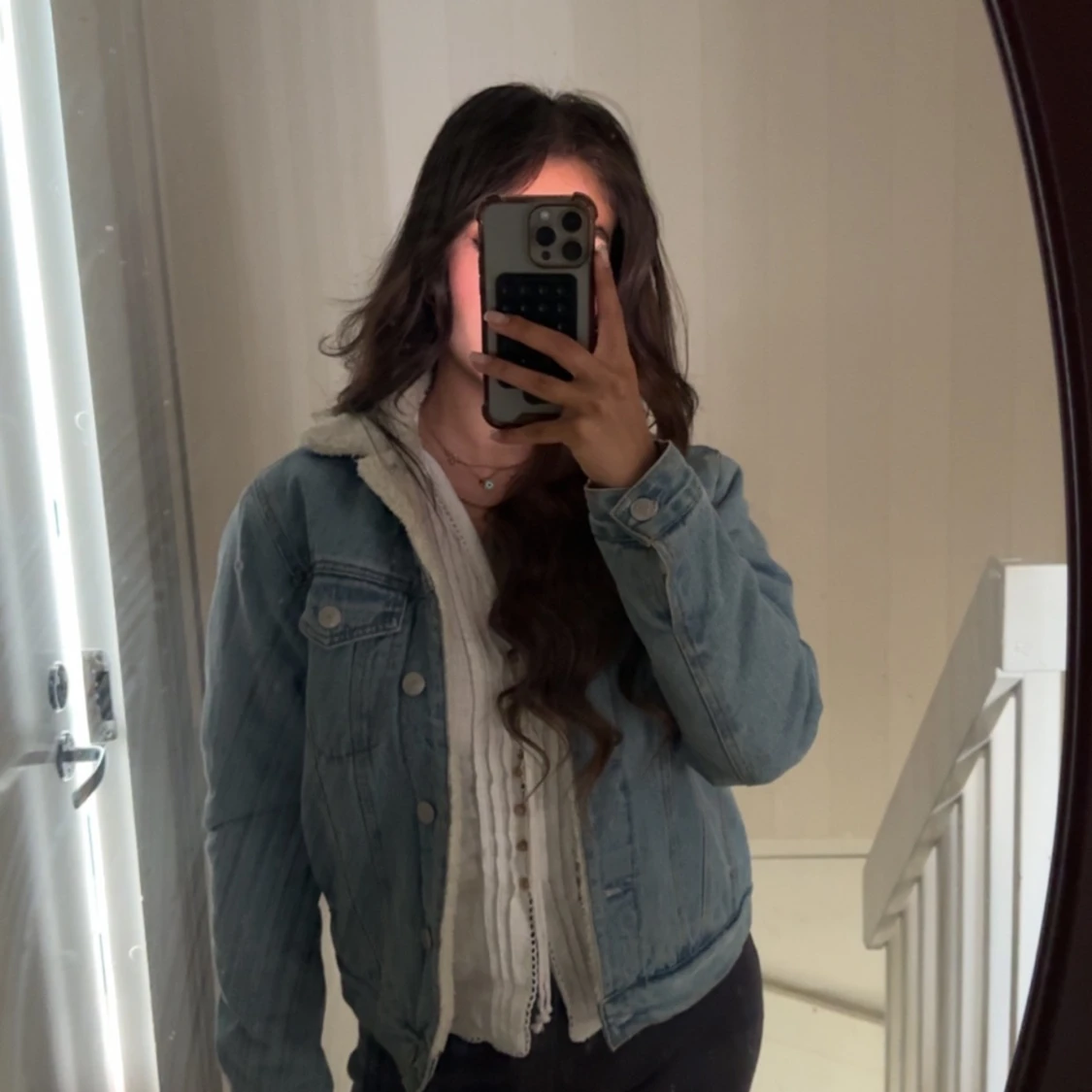 Vadderad jeans jacka 