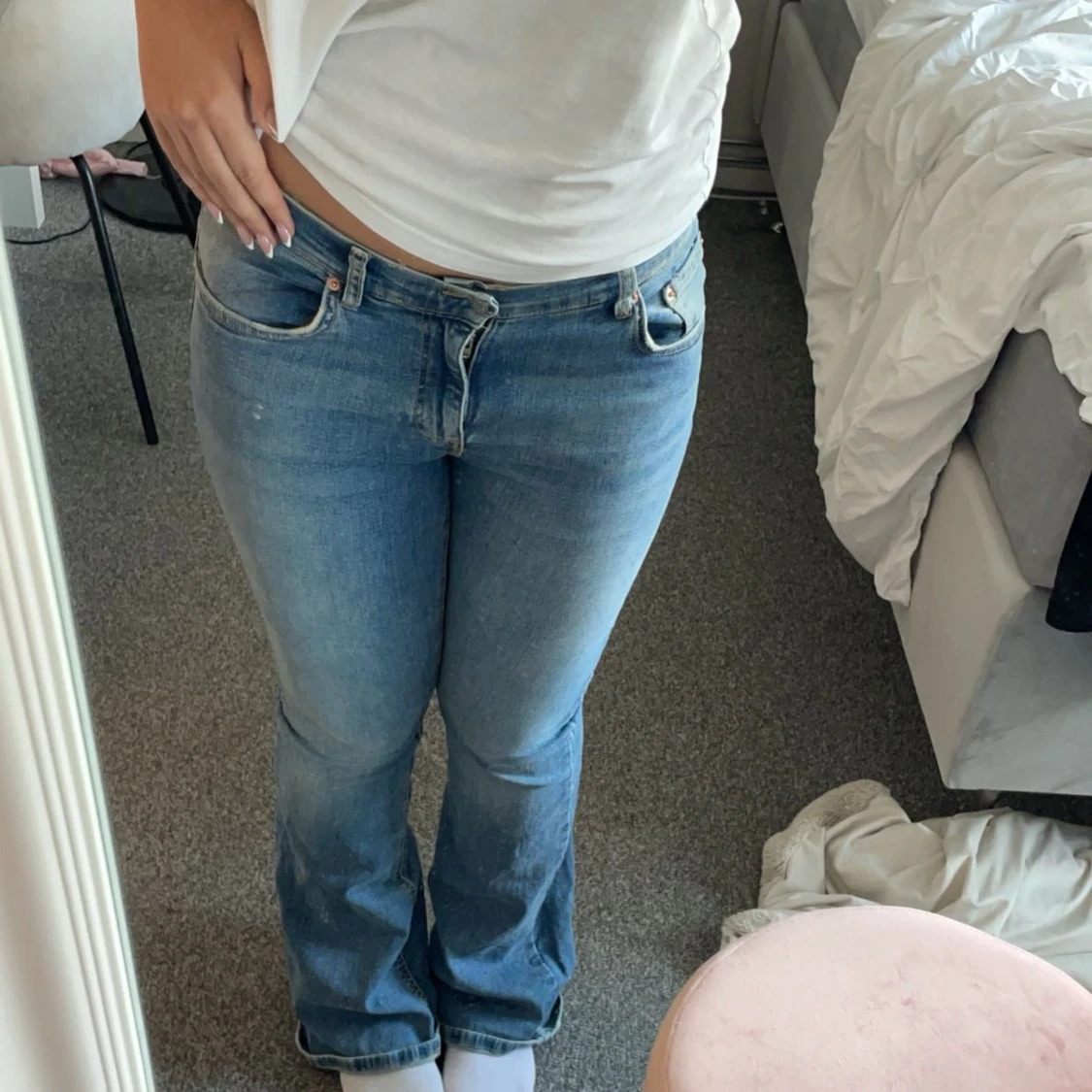 Lågmidjade bootcut jeans