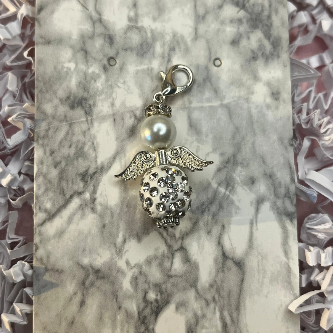 Vit och silver lyckoängel #2