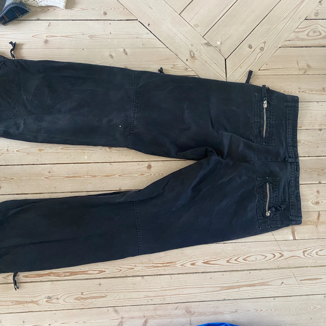 Baggy straight tygbyxor - 90