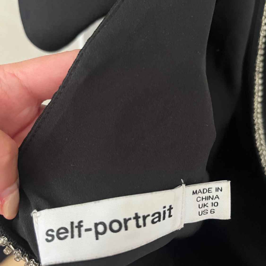 Black one-shoulder dress with silver details  - 93