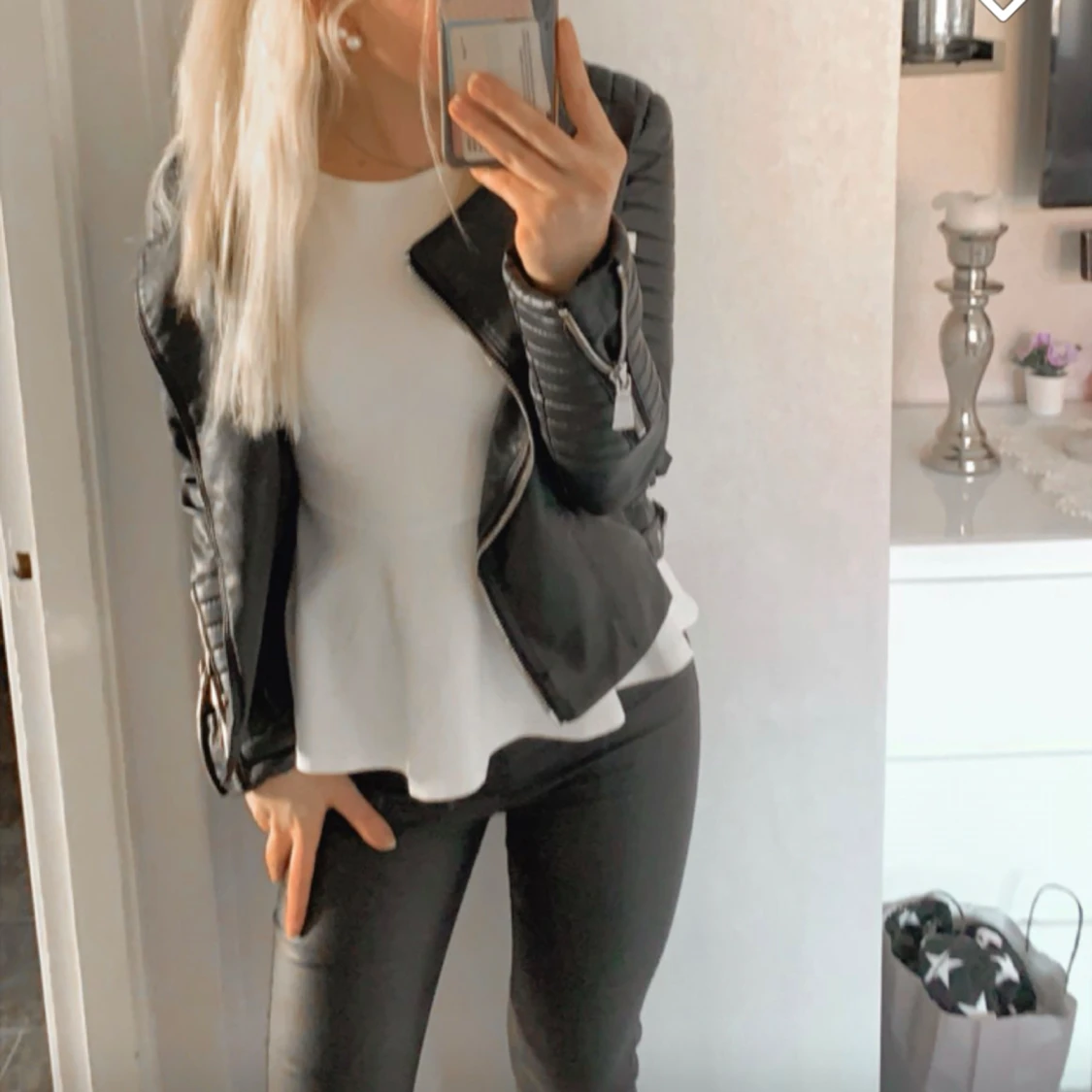 Skinnbyxor (fejk skinn)