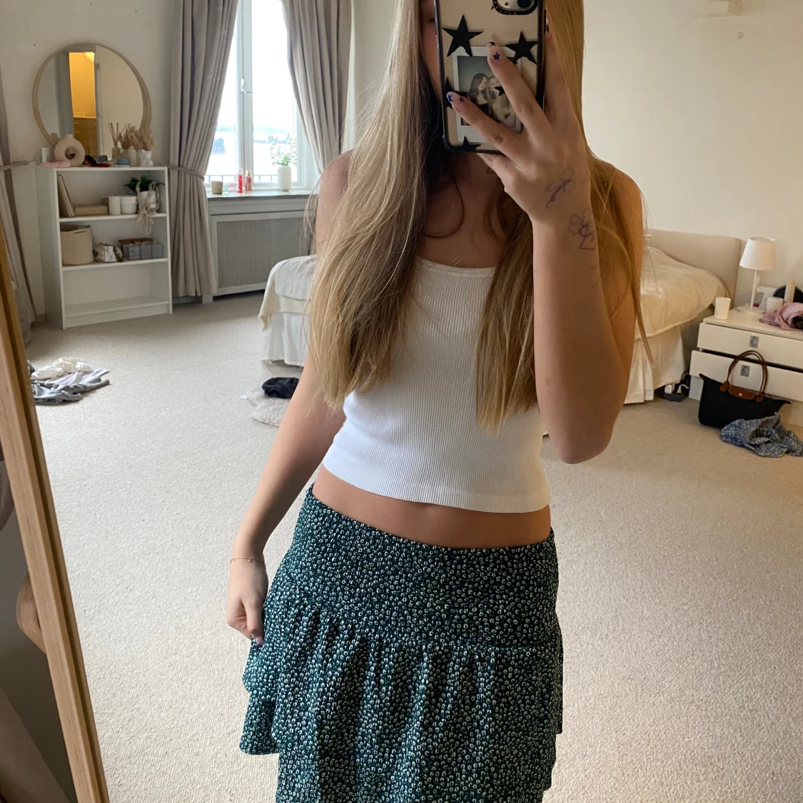 Dark green floral skirt  - 91