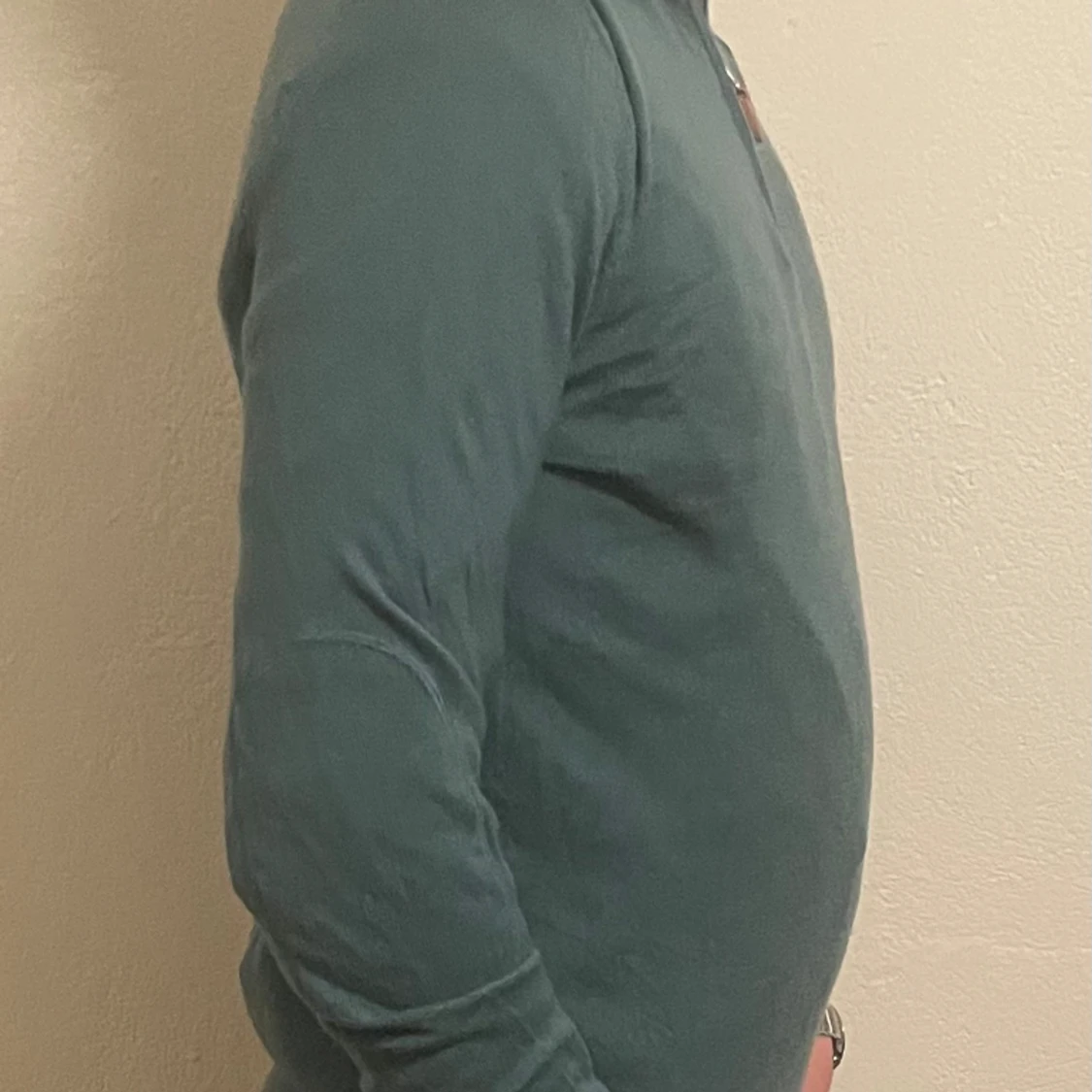 Morris Halv-Zip - Turkos - 90