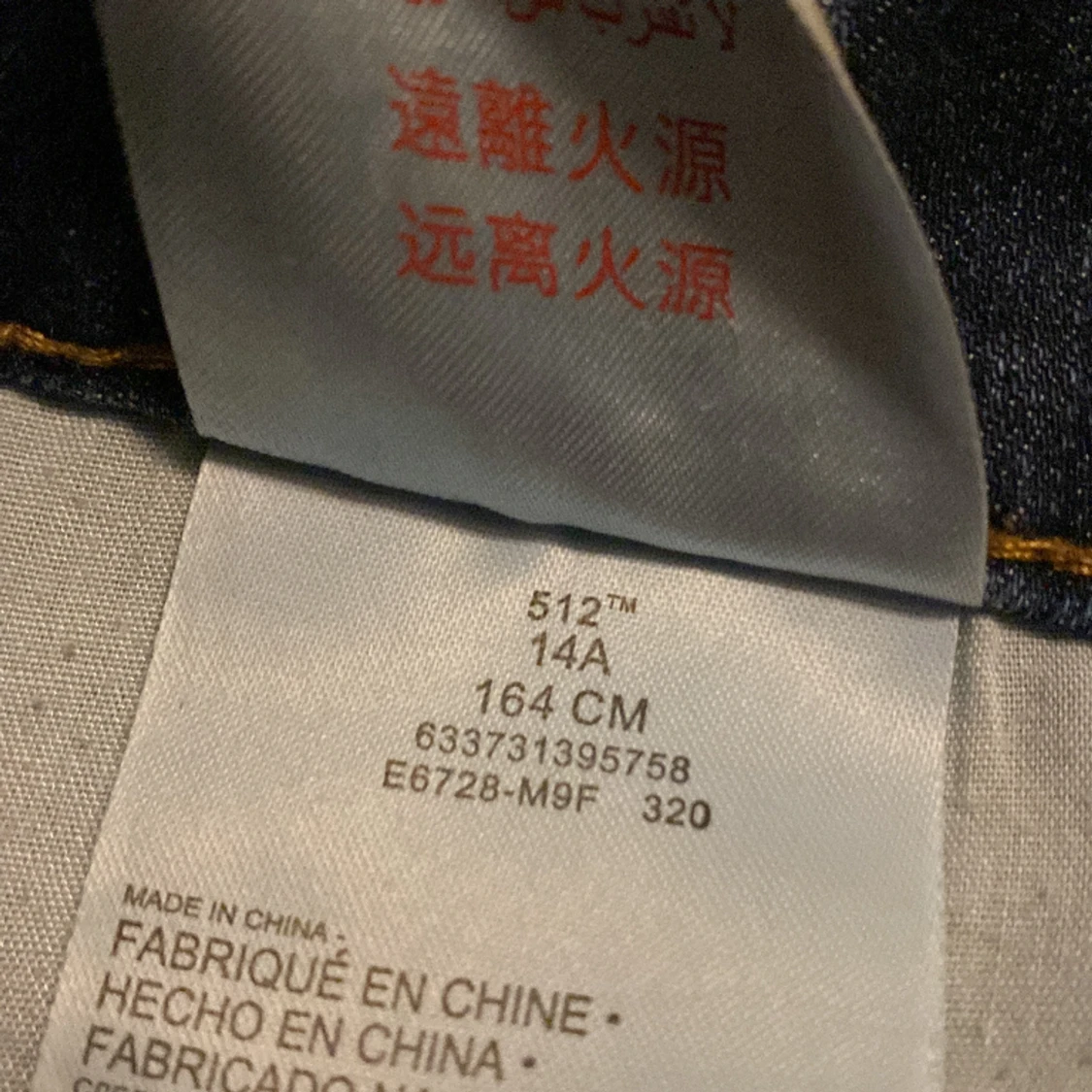 Slimfit Levi’s Jeans mörk blå för barn - 91