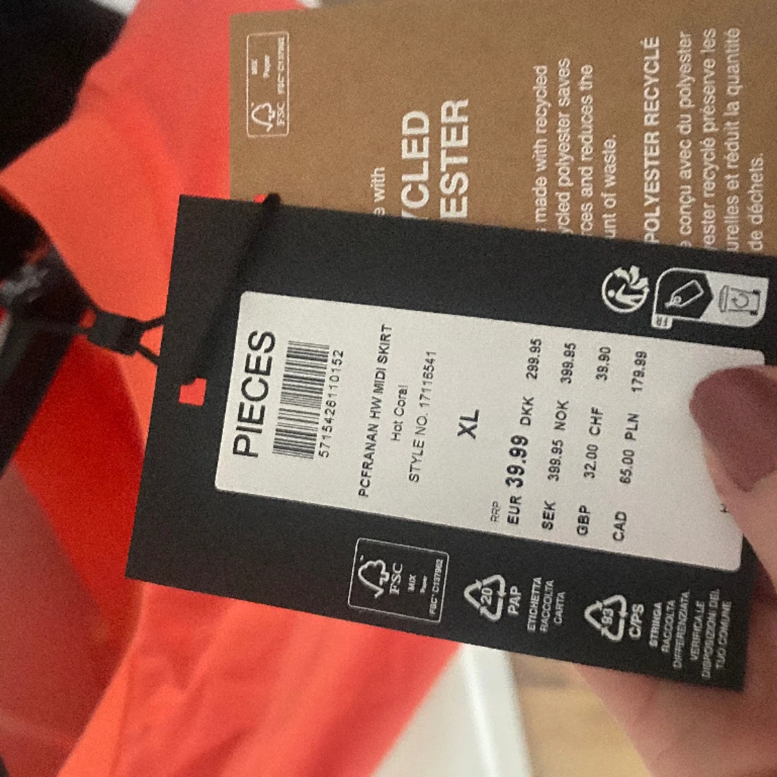 Midikjol från pieces - 91