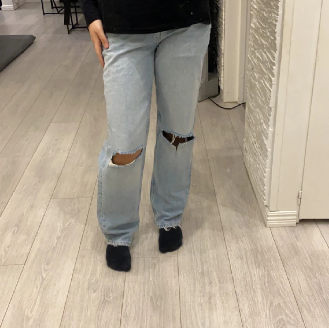 Ljusblåa jeans