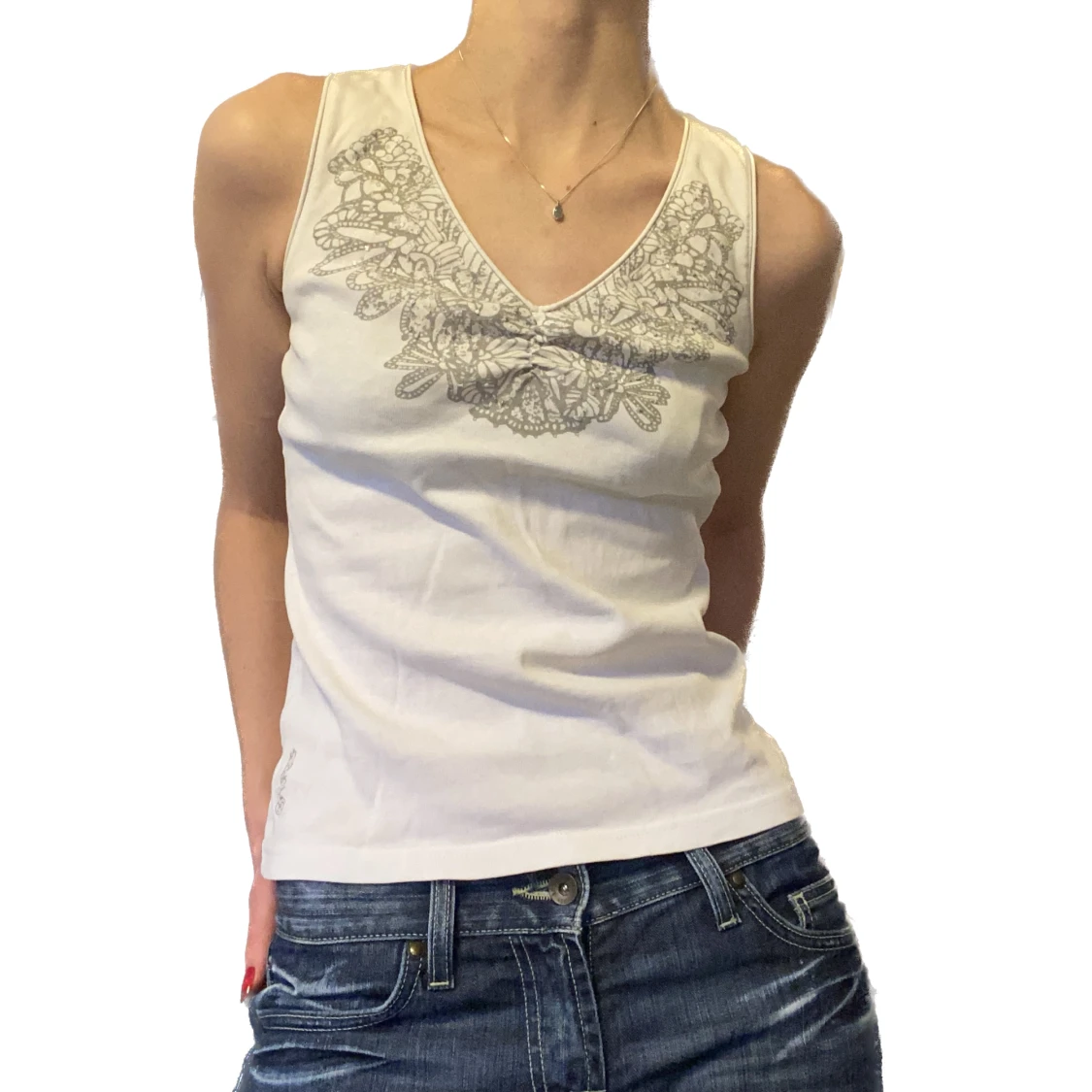 Linne med tryck  - 91