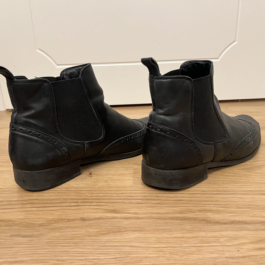 Bianco läder boots - 90