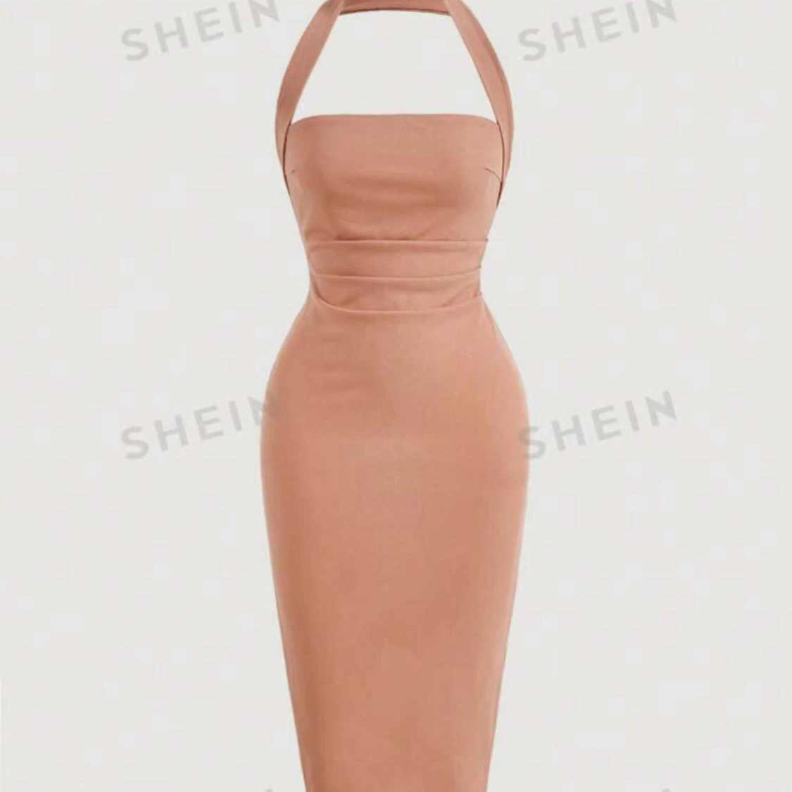 Beige klassisk klänning