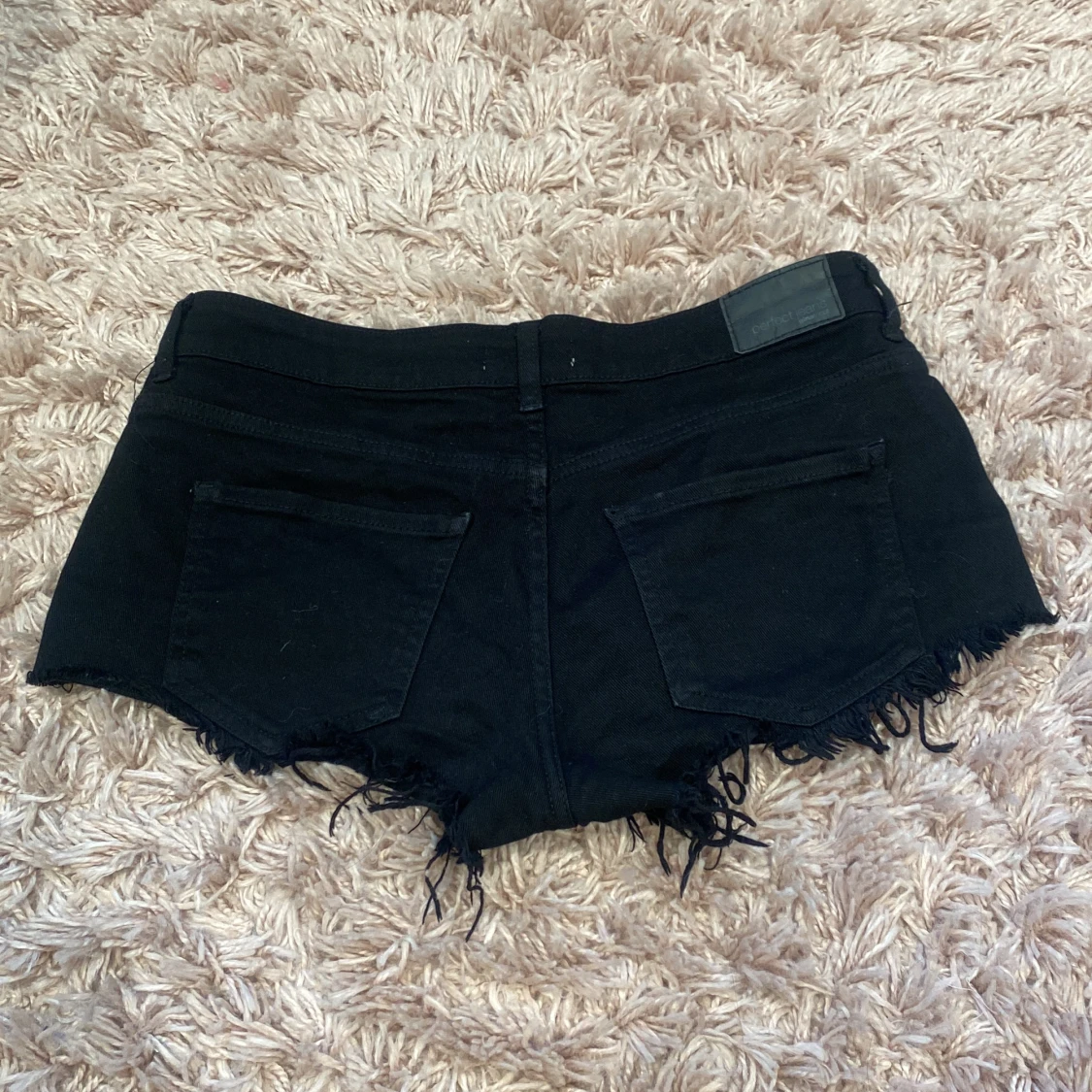Lågmidjade jeansshorts  - 90
