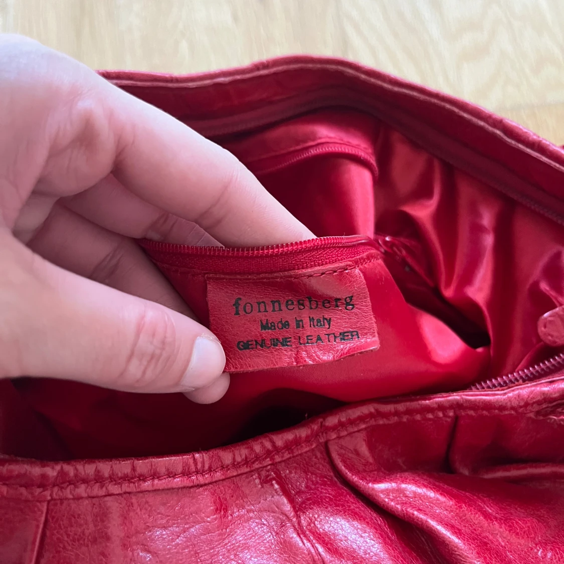 Vintage väska röd - 91