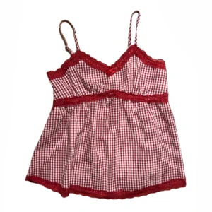 babydoll röd linne - Bra skick (har bara använt 1 gång), är perfekt för våren/sommaren och är väldigt coquette~