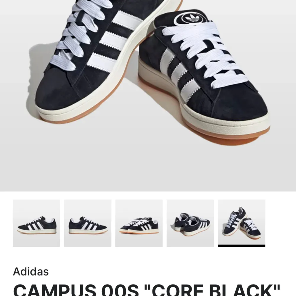 Säljer mina as snygga Adidas campus 00s i färgen ”core black” från merch sweden. Köpta för 1700 väldigt bra skick säljer då de inte kommer till användning pris kan diskuteras kom priv för fler bilder💕. Skor.