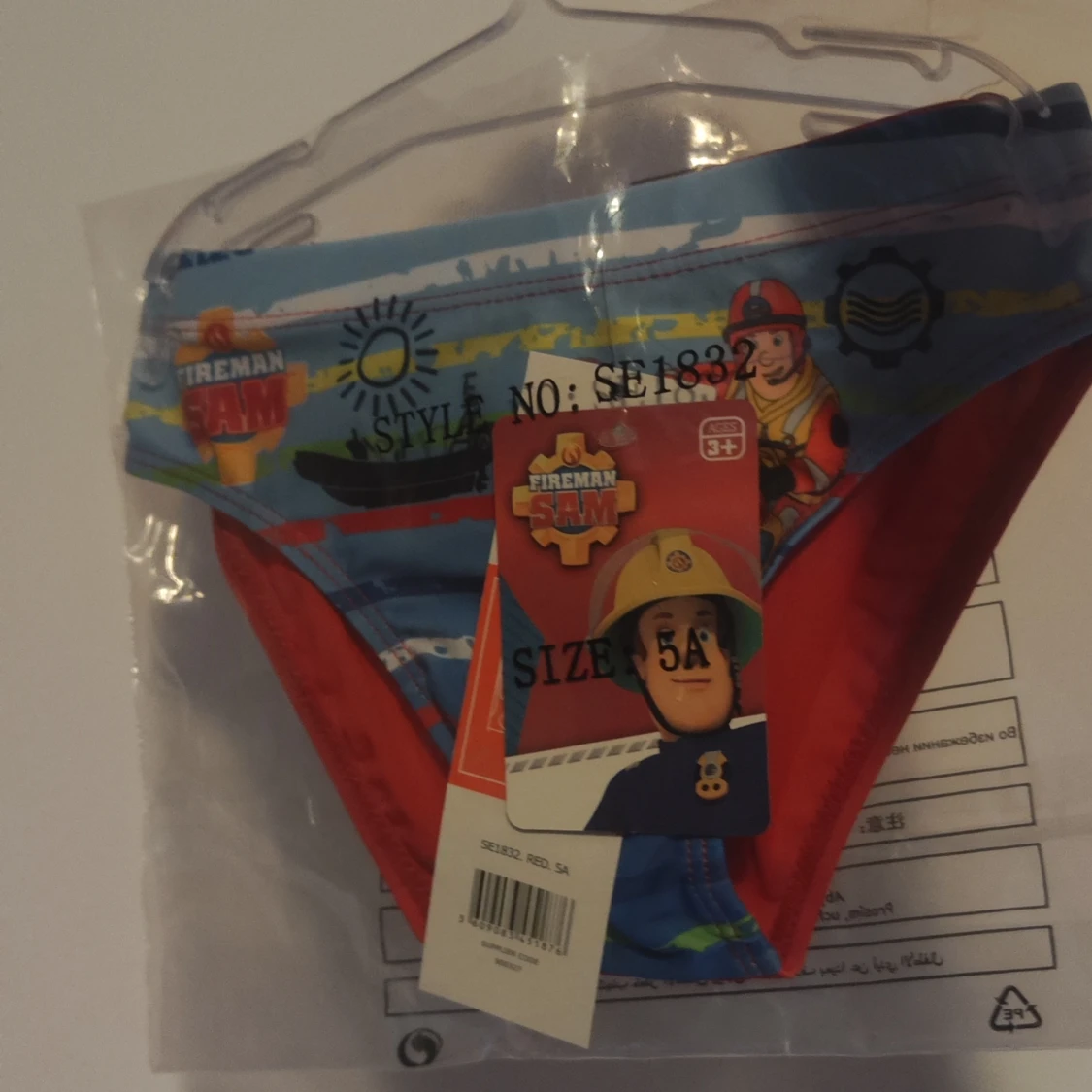 Nya! Fireman Sam badbyxor för barn 4-5år  storlek 104/110  - 92