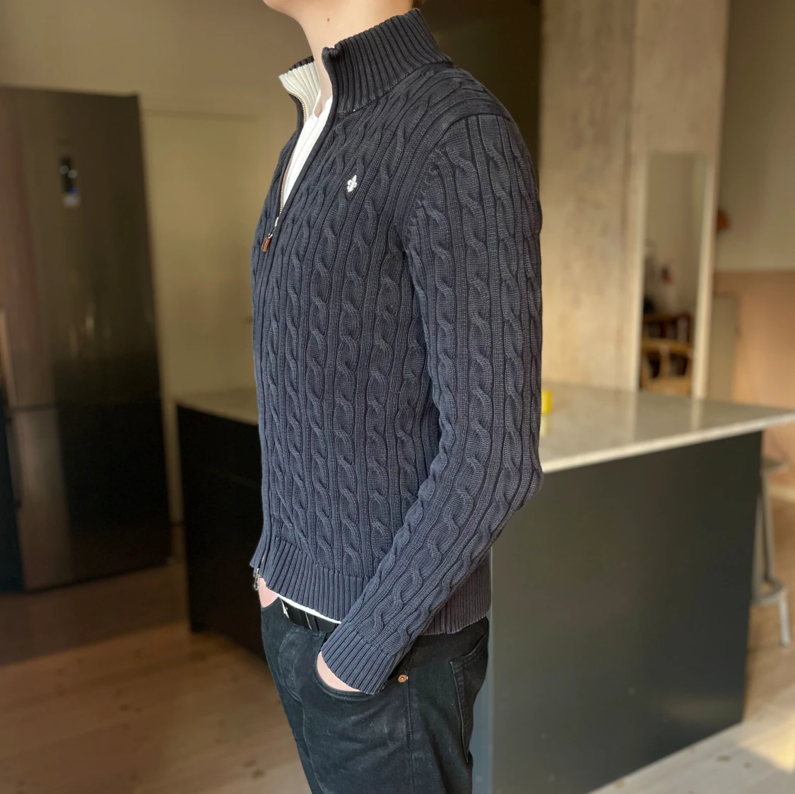 Morris kabelstickad kofta - 91