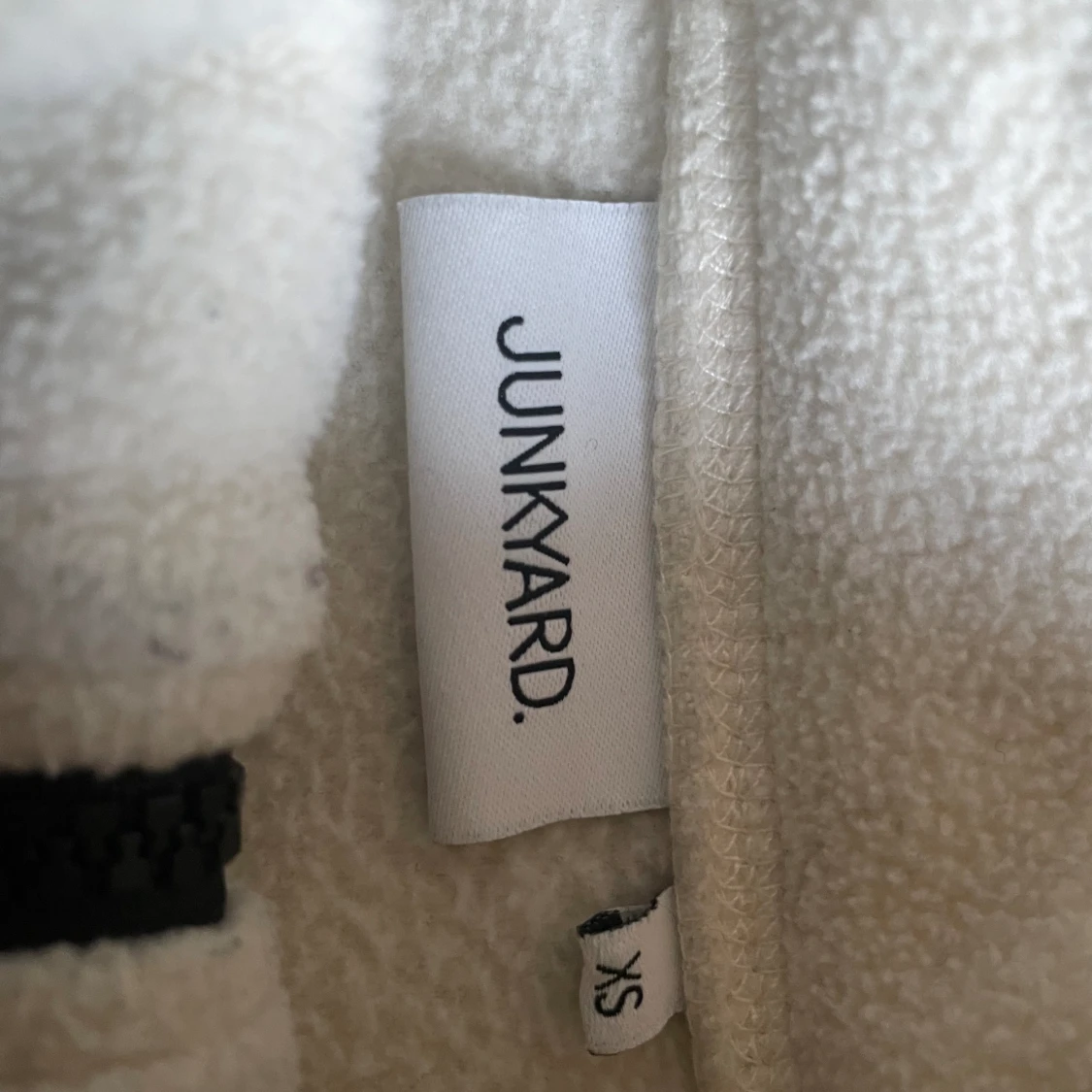 Zip fleece tröja vit - 93