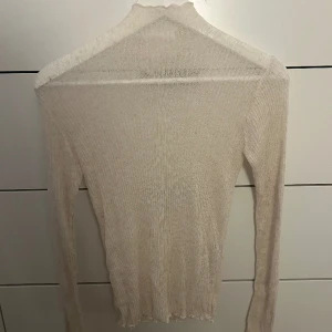 Festtopp - Säljer denna ljusa mesh toppen från zara, finns även i svart som var väldigt populär men denna är i ljus, aldrig använd med lappen är tyvärr av😇