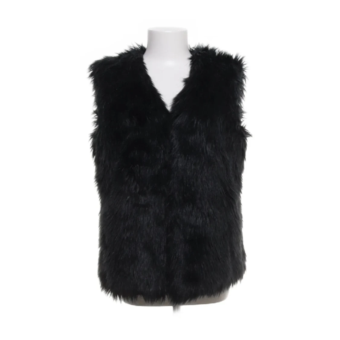 Svart Pälsväst 