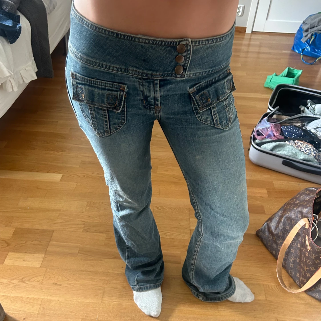 Unika lågmidjade jeans  - 91