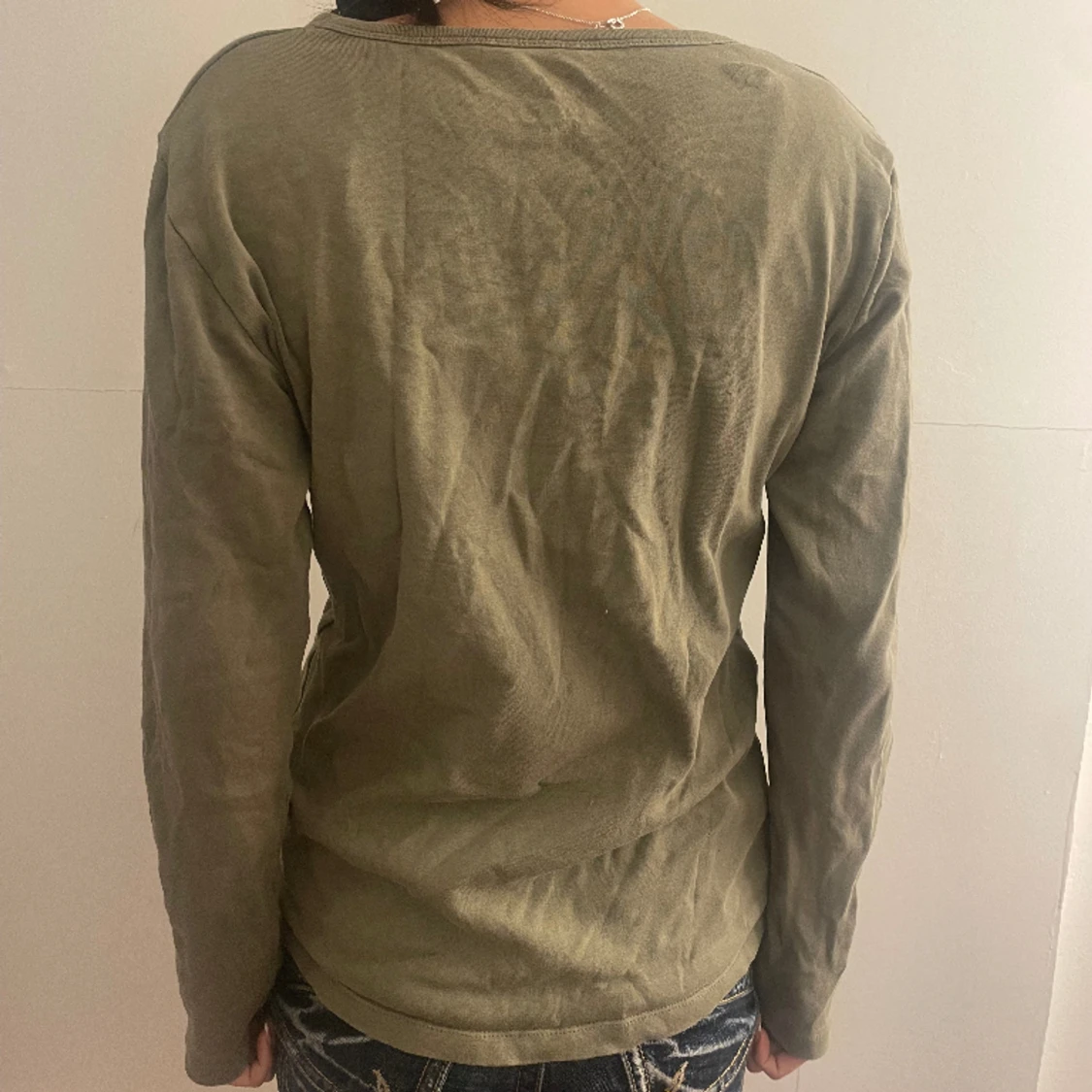 Grön långärmad tröja - 90