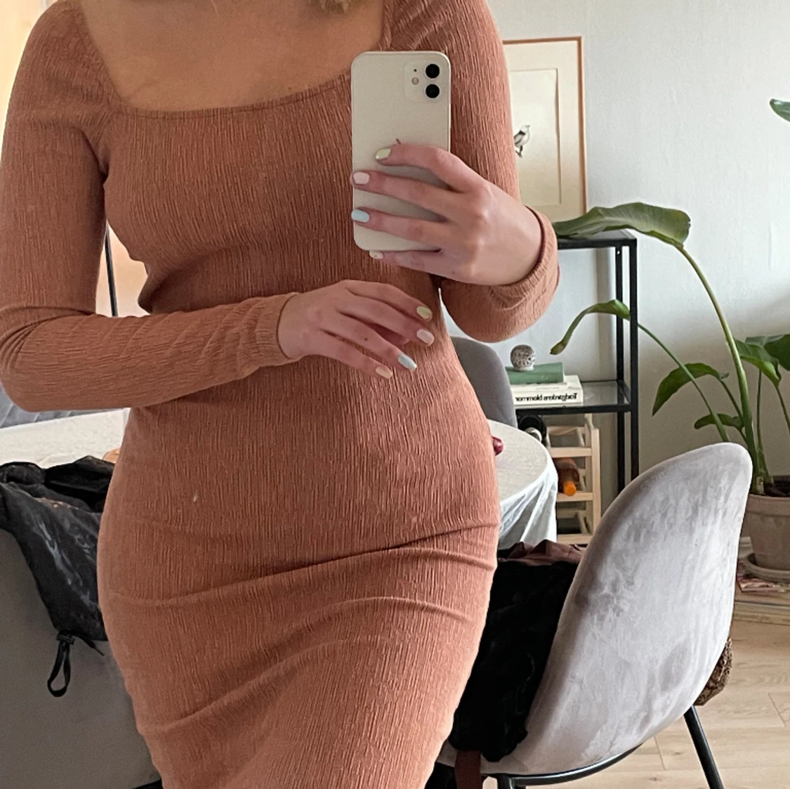 Brun/orange klänning 