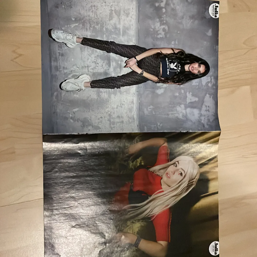 Poster med två sidor med Ariana Grande, Hailee Steinfeld, Madison Beer och Ava Max på från Julia tidningen.. Övrigt.