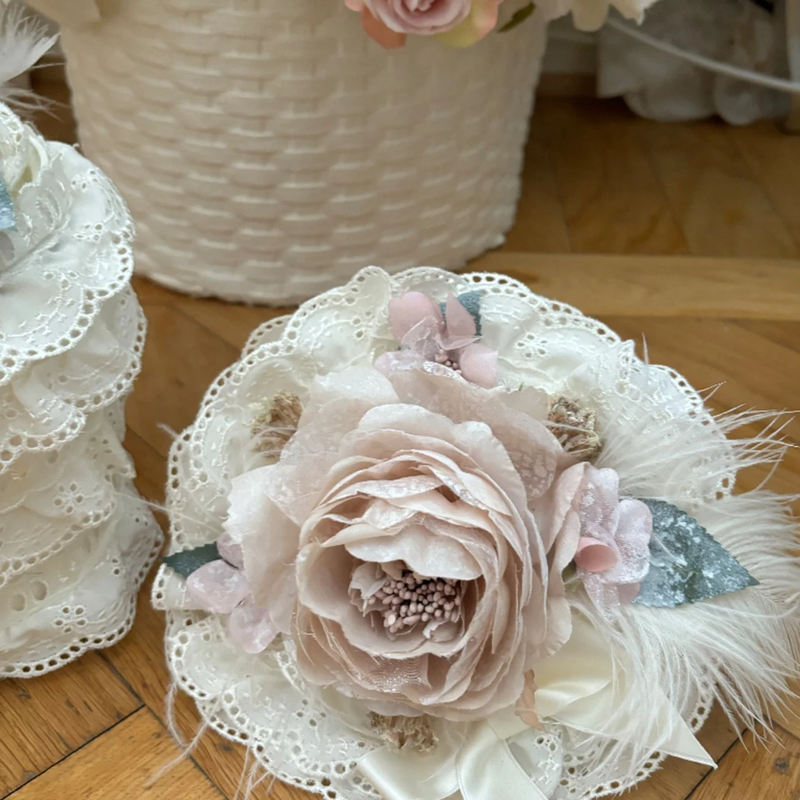 Vintage lace topp och kjol diadem och väska - 91