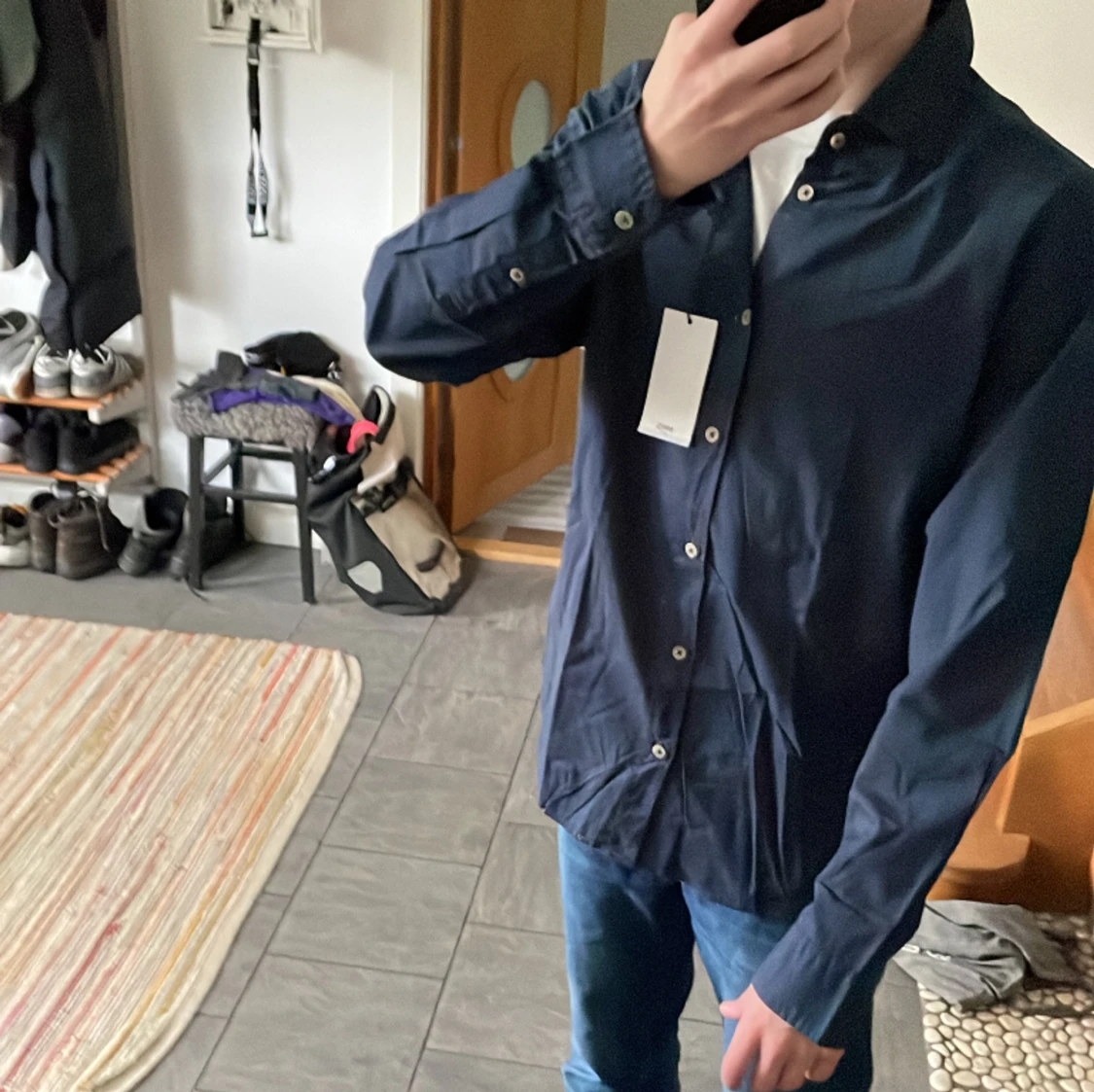 Lätt blå skjorta Mango - 91