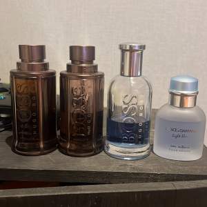 Dolce Gabbana light blue intense med låda 40/50 ml 400kr SÅLD     Hugo boss the scent absolut 99/100ml 700kr med låda   Hugo boss the scent absolut 50/100ml 400kr med låda   Hugo boss infinite 40/100ml 350kr   Kan tänka mig byten 