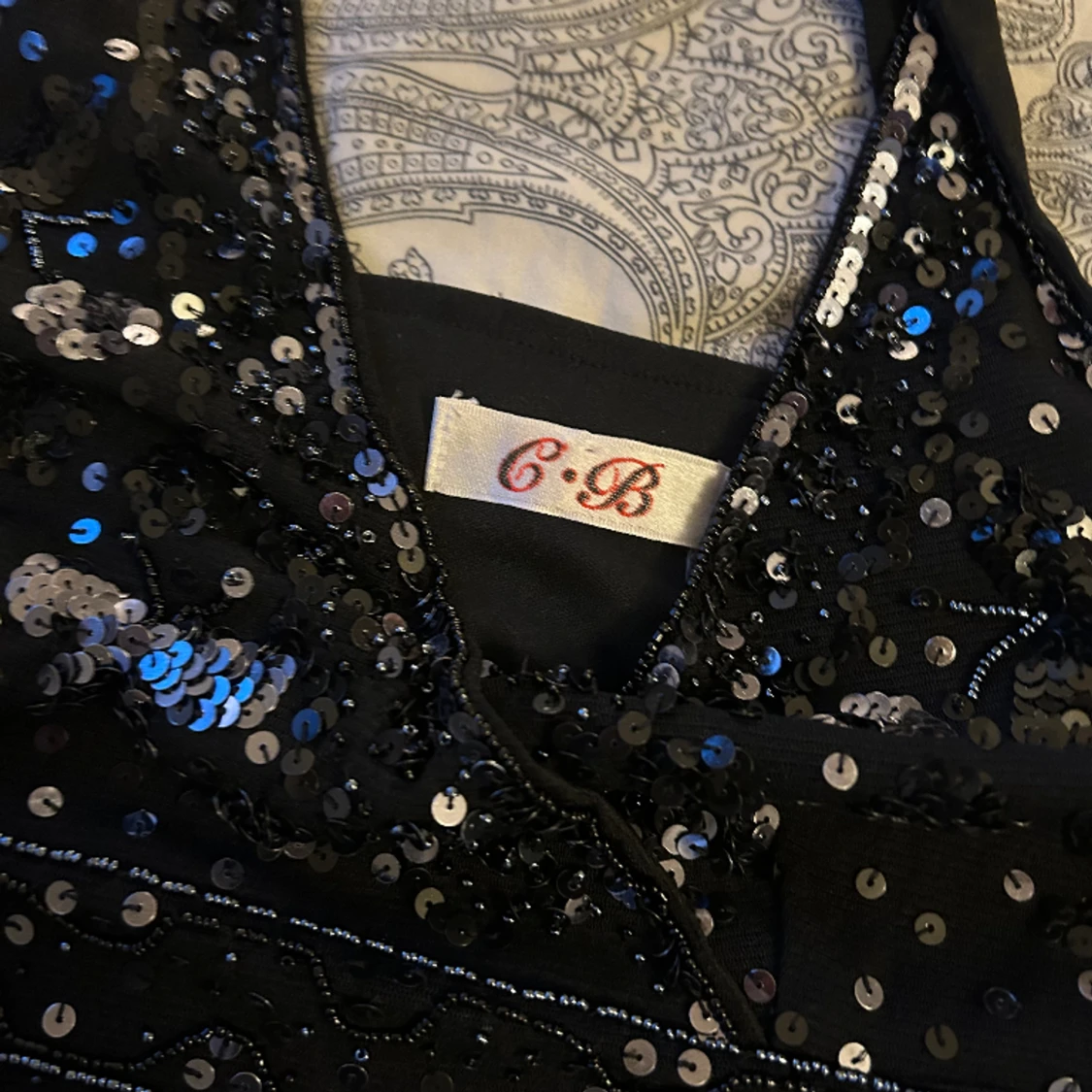 Söt vintage glittrig topp - 91